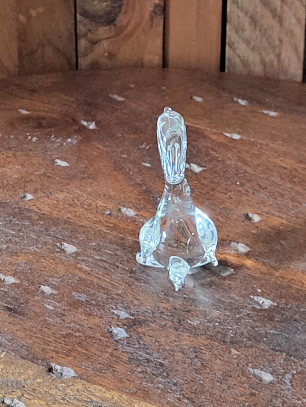Clear Handblown Glass Duck Figurine - Picture 9 of 13